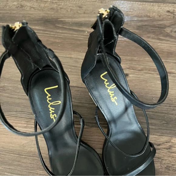 Lulus Shoes Women’s 7 Isabella Black Lucite Heels Mob Wife Night Out Baddie - Picture 5 of 8